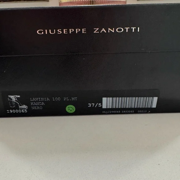 Giuseppe Zanotti Black Heels with Gold Studs